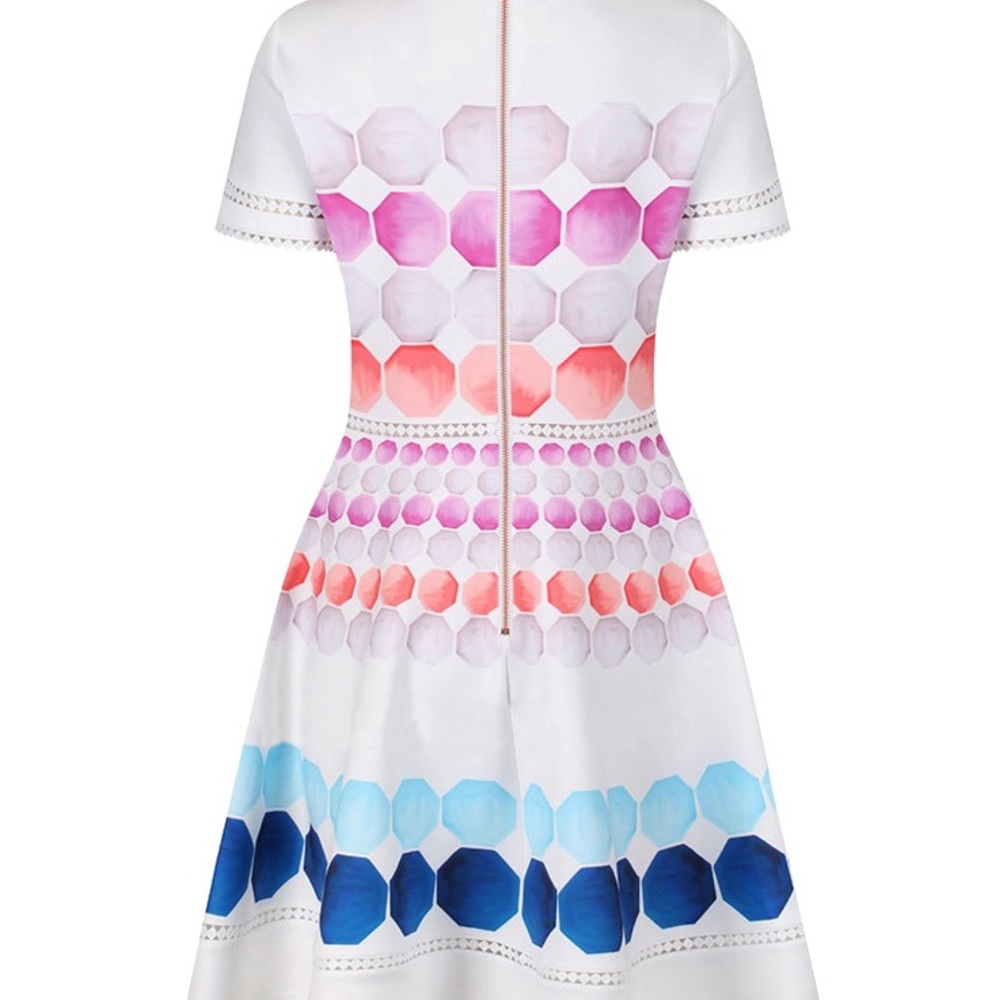 Ted Baker Myley Marina Mosaic Skater Dress size 1 / us 4 - Picture 4 of 7